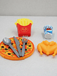 Set De Comida Rápida De Juguete Pizza Pollo Y Papas Fritas - Miniatura 5
