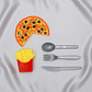Set De Comida Juguete Pizza Papas Fritas Cubiertos Para Niños - Miniatura 2