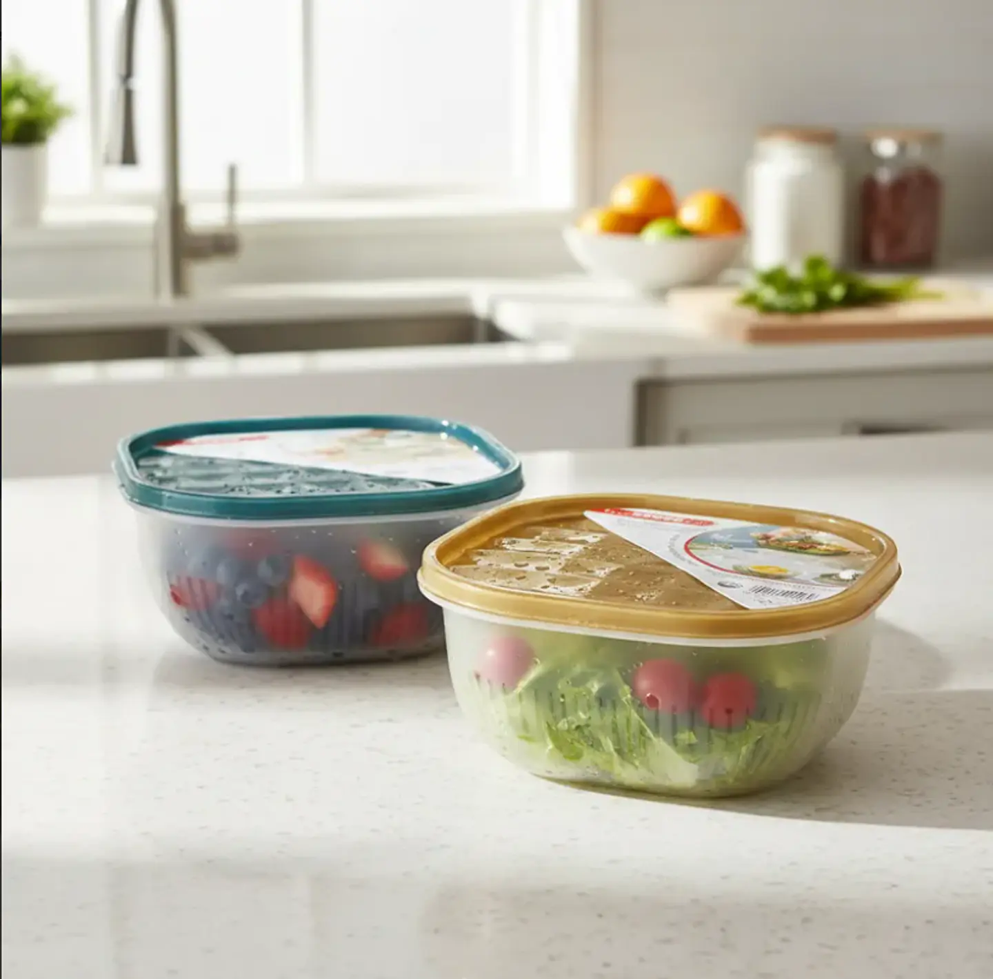 Contenedor Escurridor De Alimentos Con Tapa 1