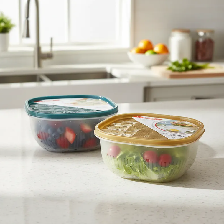 Contenedor Escurridor De Alimentos Con Tapa 1