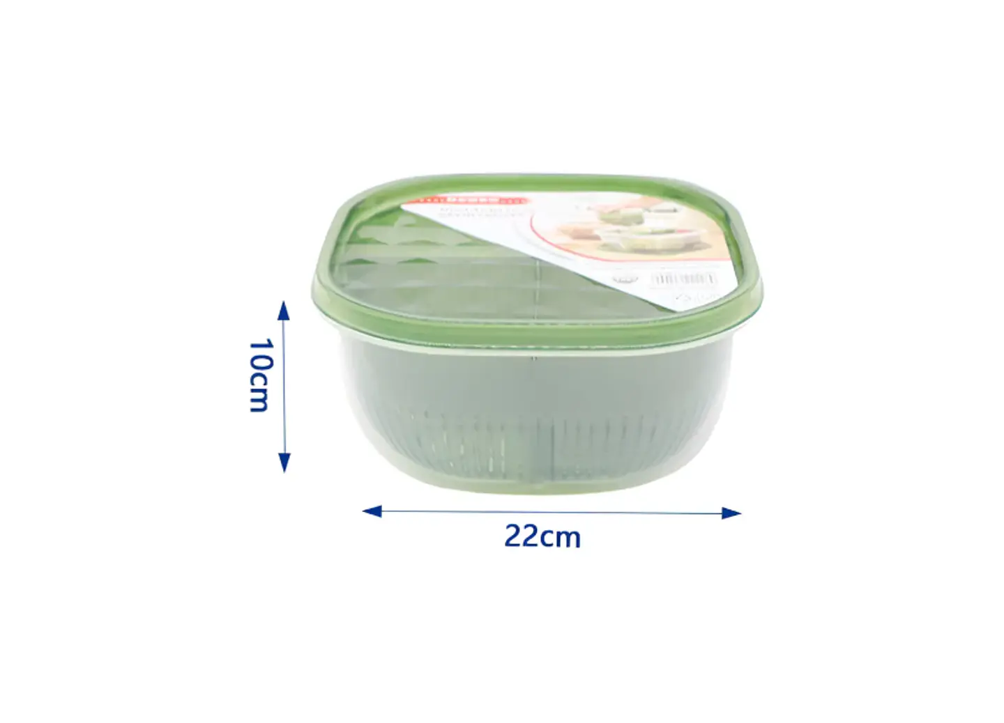 Colador Escurridor De Verduras Con Tapa Bowl Contenedor 22cm 5