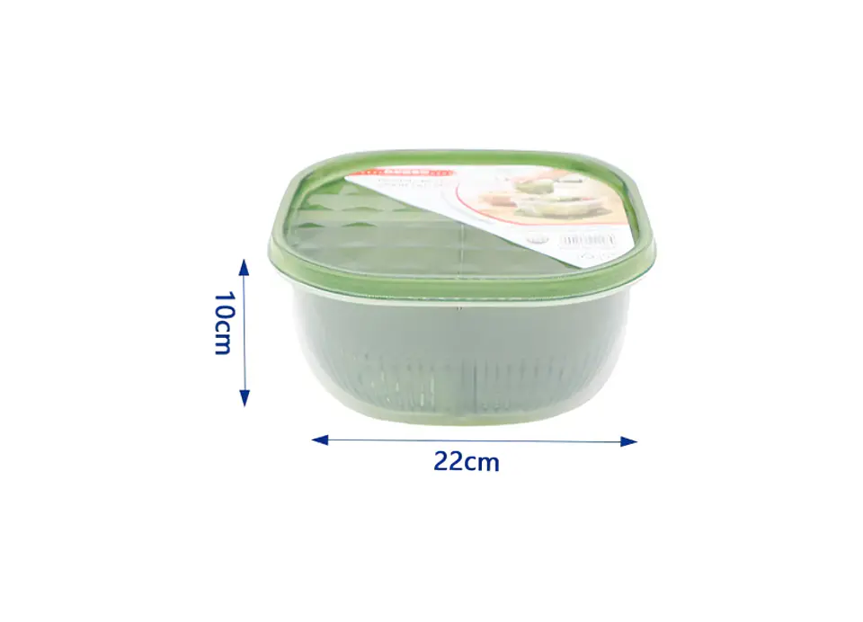 Colador Escurridor De Verduras Con Tapa Bowl Contenedor 22cm 5