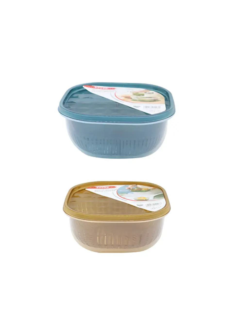 Colador Escurridor De Verduras Con Tapa Bowl Contenedor 22cm 3
