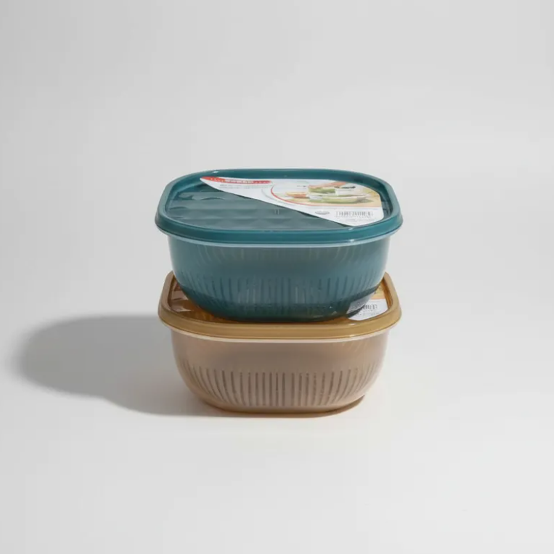 Colador Escurridor De Verduras Con Tapa Bowl Contenedor 22cm 4