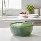 Colador Escurridor De Verduras Con Tapa Bowl Contenedor 22cm - Miniatura 1