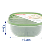 Contenedor escurridor doble con tapa 16.5cm x 7.8cm - Miniatura 3