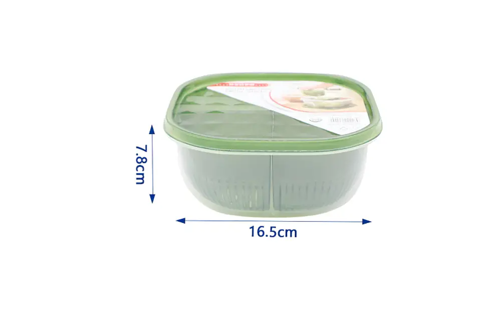 Contenedor escurridor doble con tapa 16.5cm x 7.8cm 3