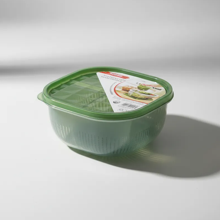 Contenedor escurridor doble con tapa 16.5cm x 7.8cm 4