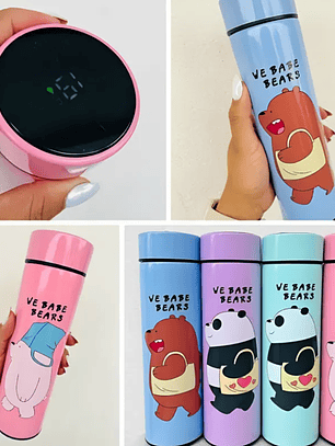 Botella De Agua 2000ml + Termo Digital 500ml