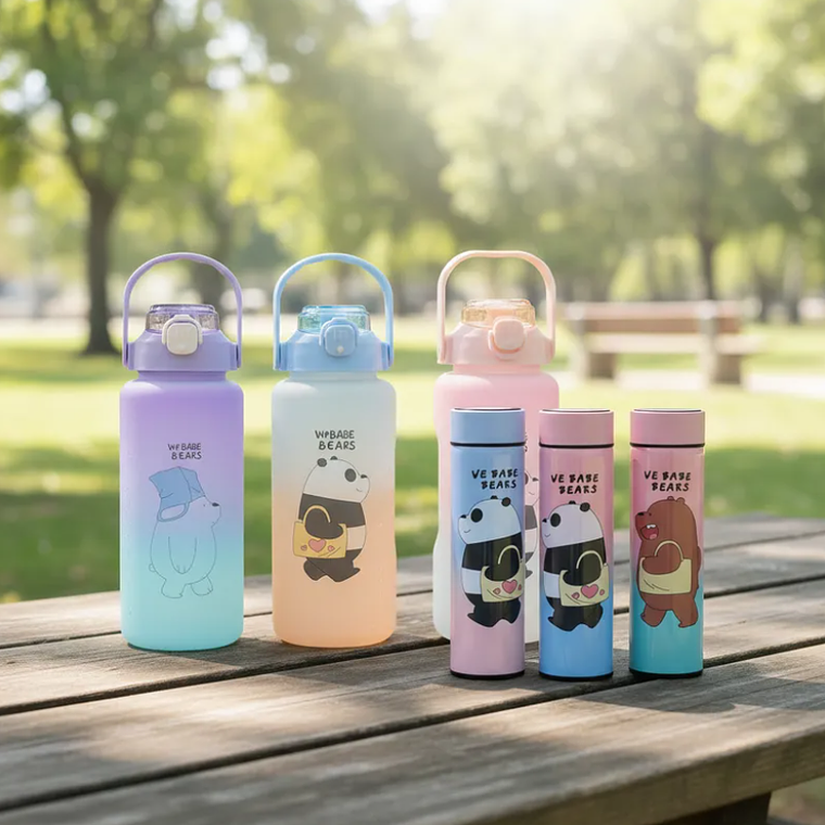 Botella De Agua 2000ml + Termo Digital 500ml 4