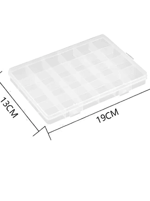 Caja Organizadora Plástica 24 Compartimentos 19x13cm