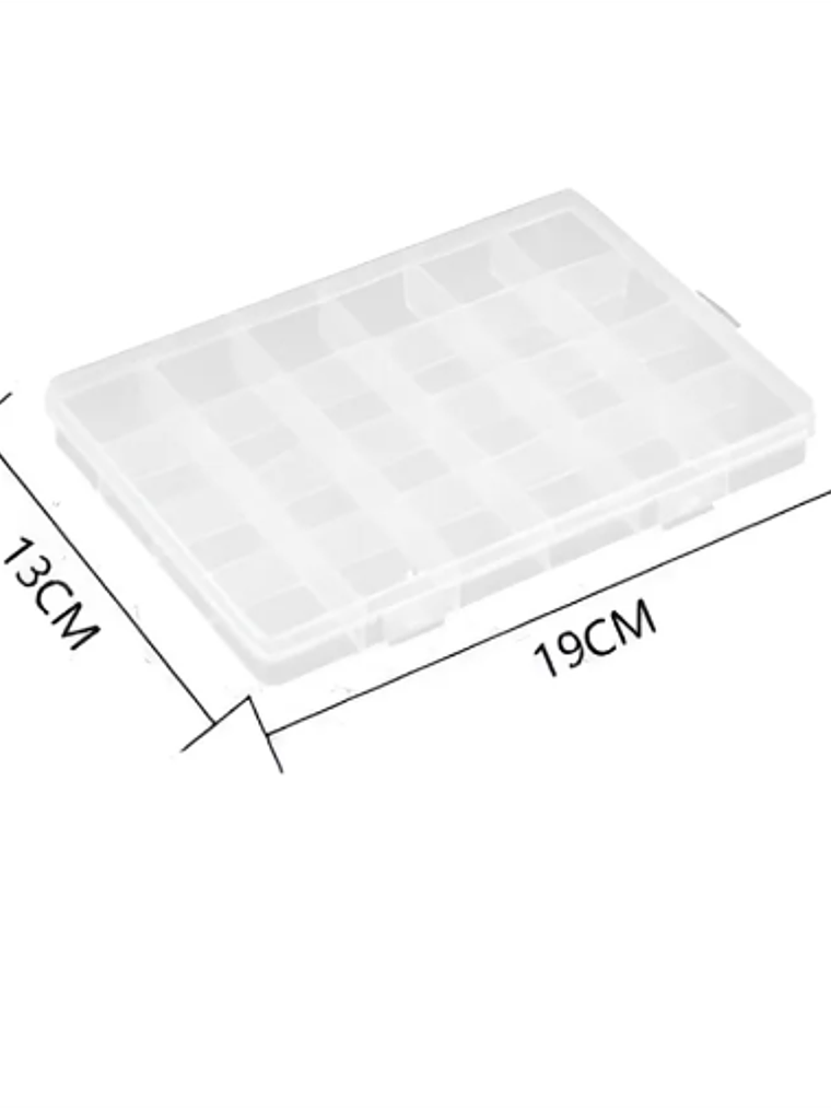 Caja Organizadora Plástica 24 Compartimentos 19x13cm 2