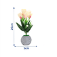 Flores Tulipanes Artificiales Con Macetero Decorativo 26cm - Miniatura 3