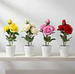 Rosa Artificial Decorativa Con Macetero 38cm - Miniatura 2