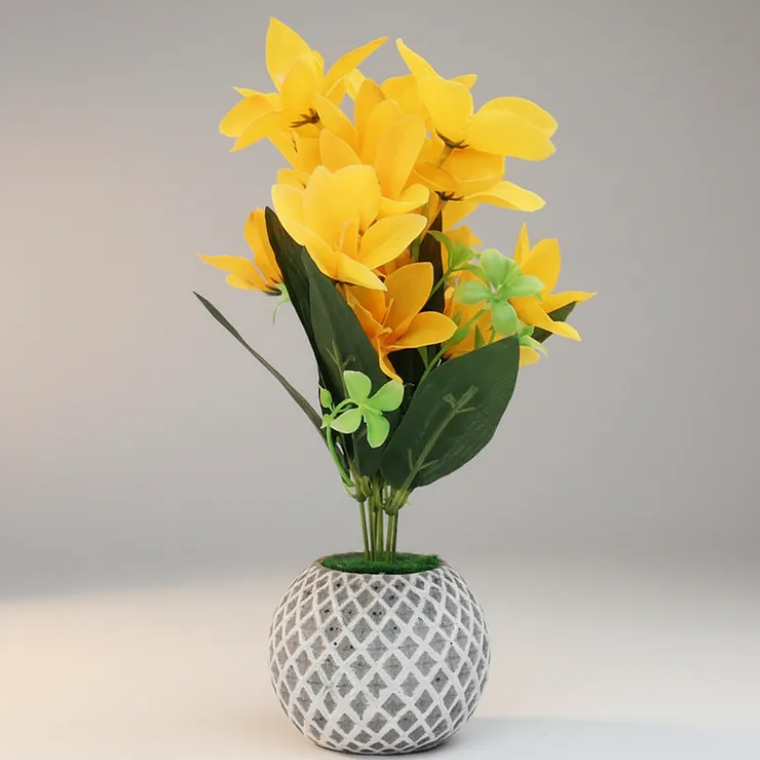 Planta Artificial Decorativa con Macetero 30cm Alto 3