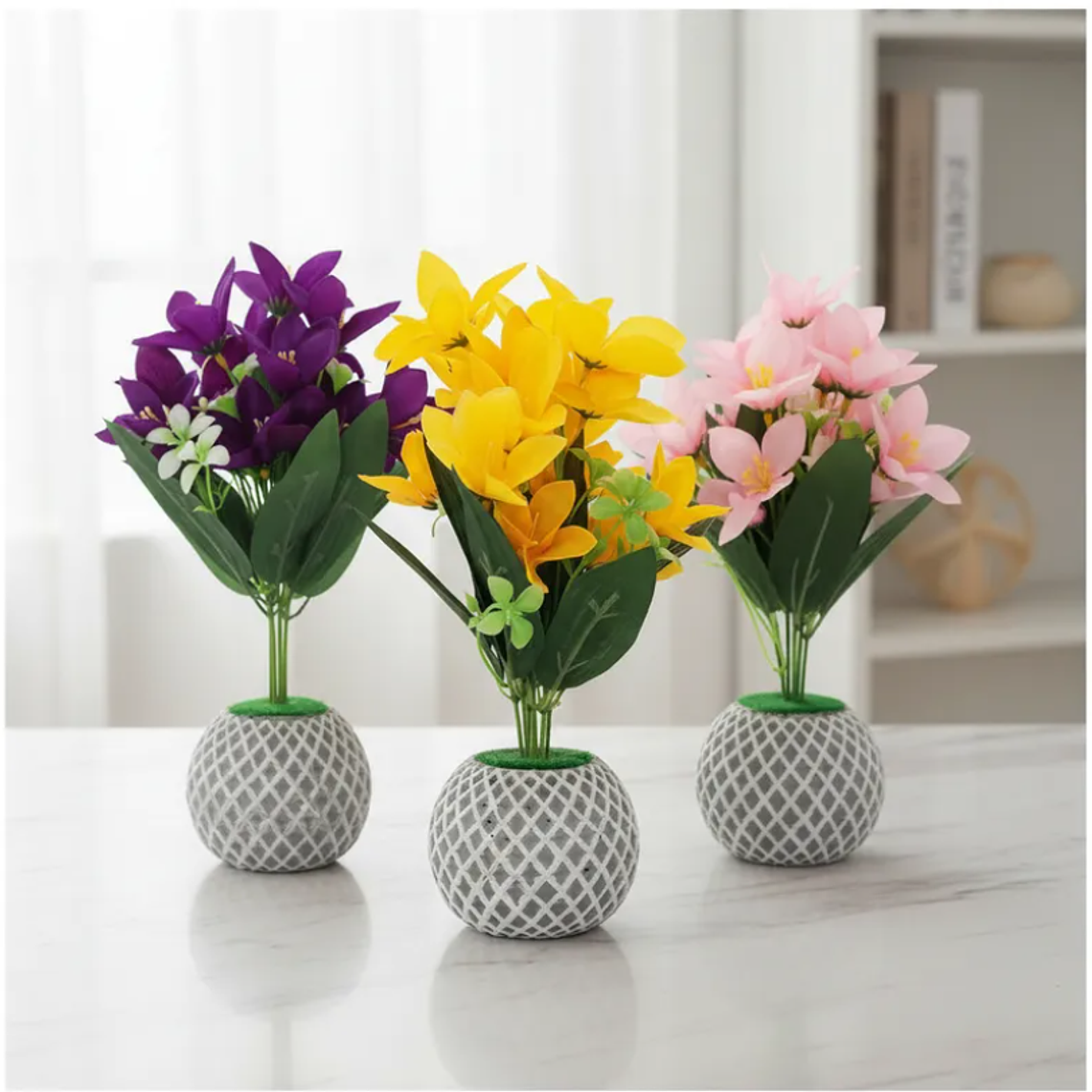 Planta Artificial Decorativa con Macetero 30cm Alto 1