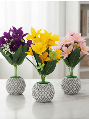 Planta Artificial Decorativa con Macetero 30cm Alto