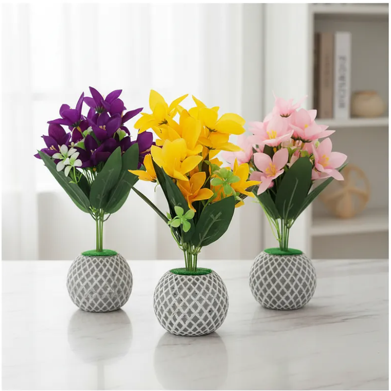 Planta Artificial Decorativa con Macetero 30cm Alto 1