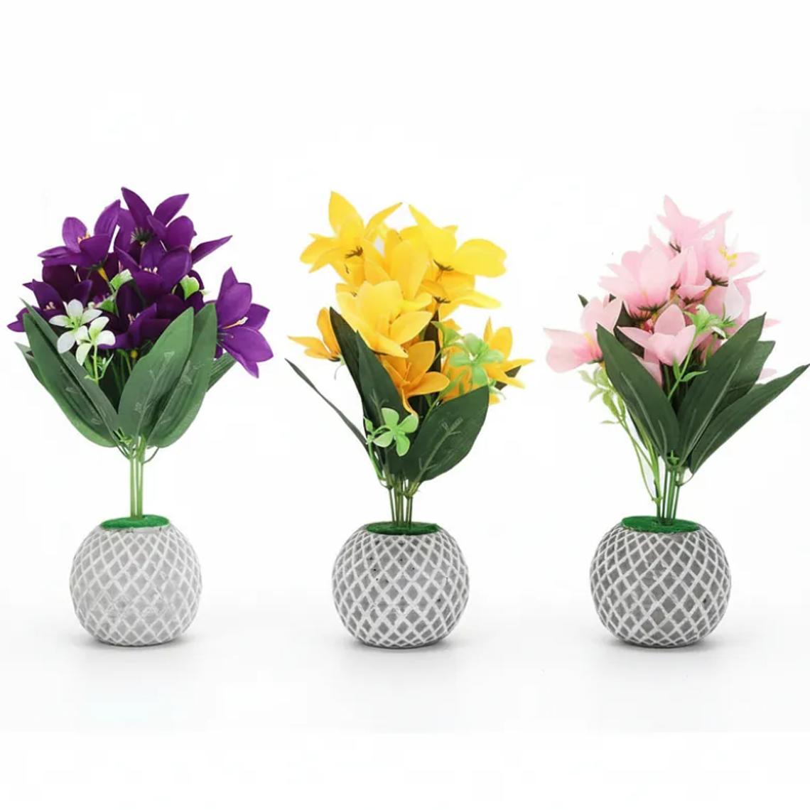 Planta Artificial Decorativa con Macetero 30cm Alto 7