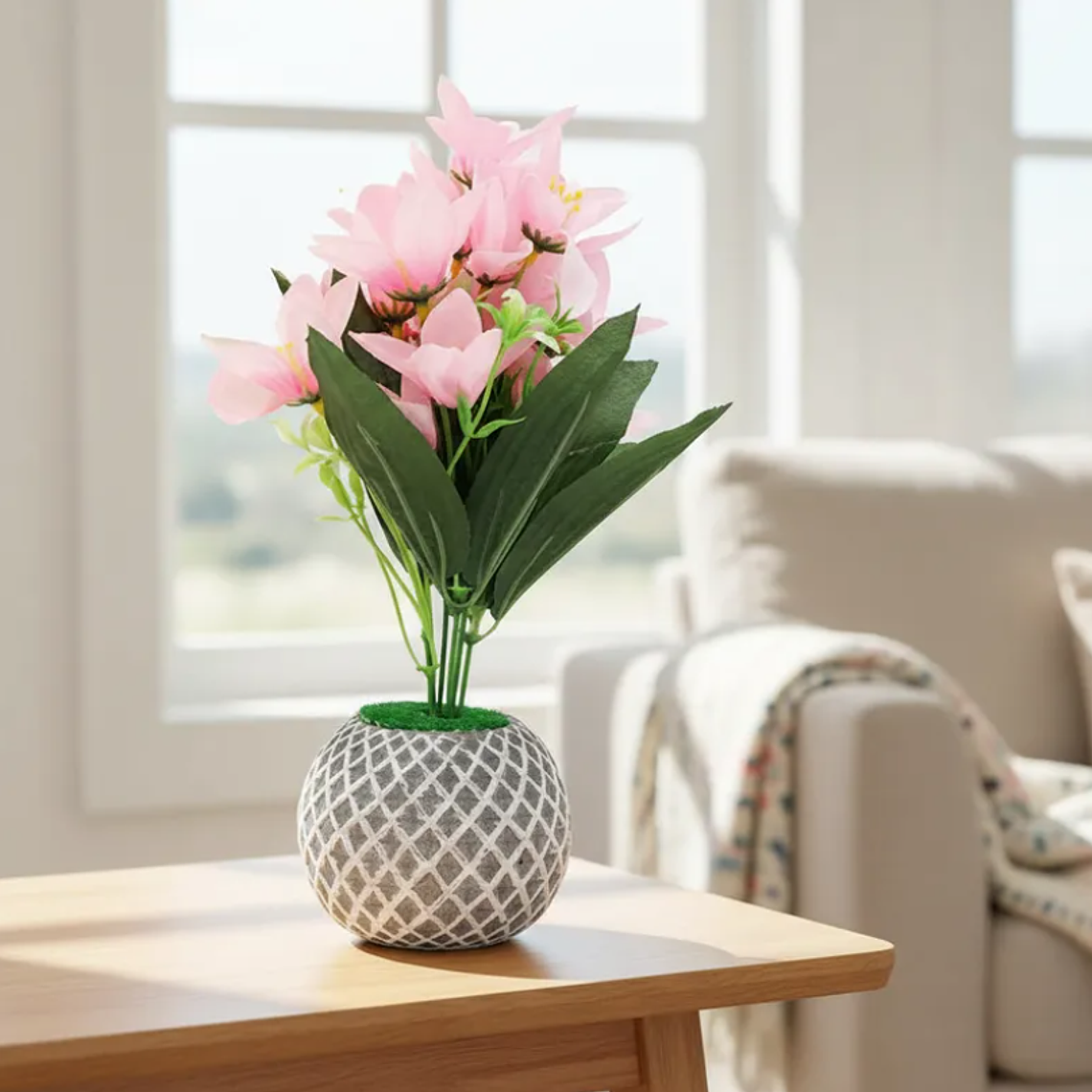 Planta Artificial Decorativa con Macetero 30cm Alto 2