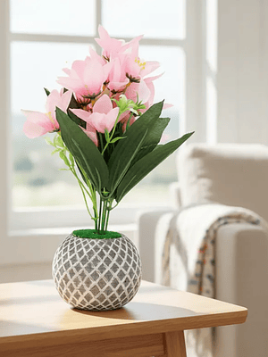 Planta Artificial Decorativa con Macetero 30cm Alto