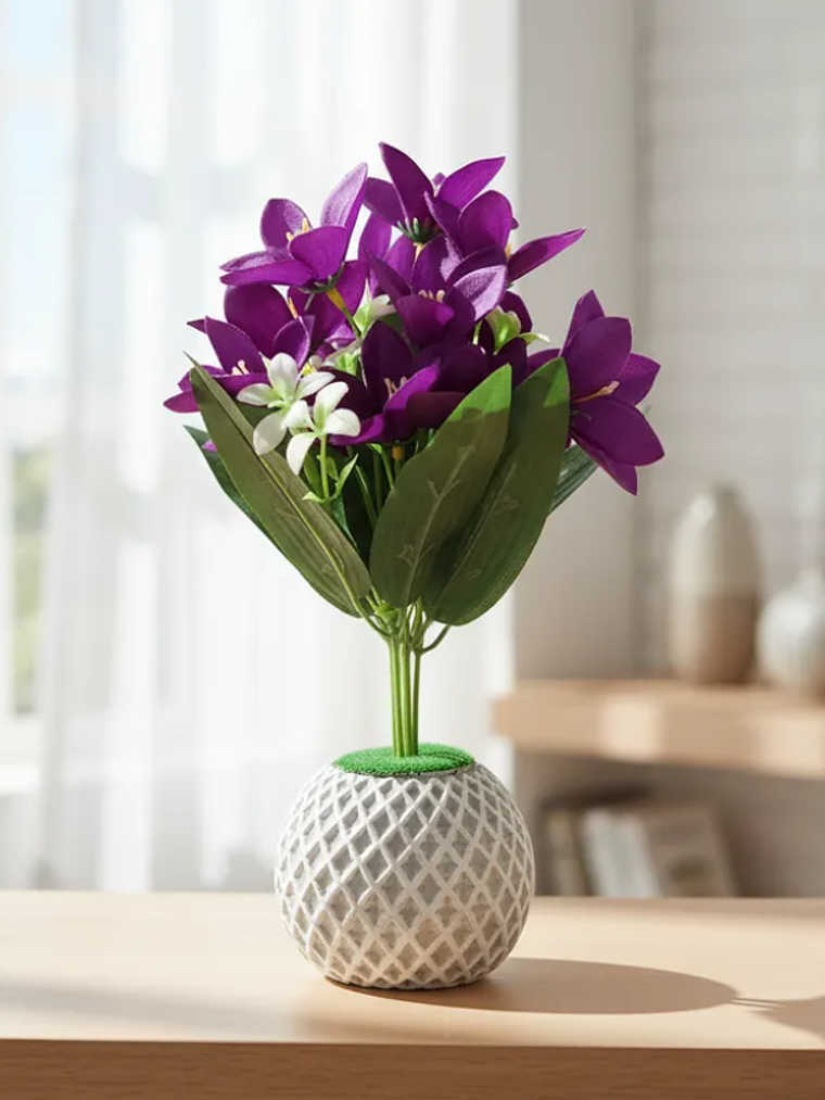 Planta Artificial Decorativa con Macetero 30cm Alto 4