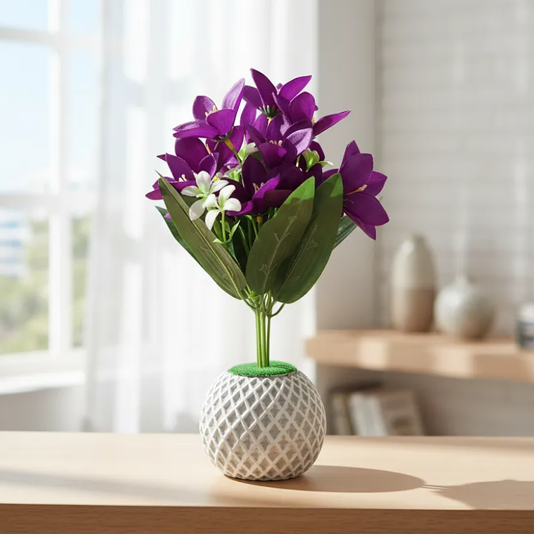 Planta Artificial Decorativa con Macetero 30cm Alto 4