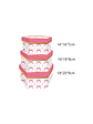 Set 3 Cajas De Regalo Hexagonales Rosadas Con Diseño De Lazo - Miniatura 4