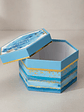 Set 3 Cajas Hexagonales Regalo Cumpleaños Azul - Miniatura 2
