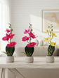 Orquídea Artificial Decorativa Con Macetero  30cm - Miniatura 1