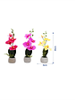 Orquídea Artificial Decorativa Con Macetero  30cm - Miniatura 4