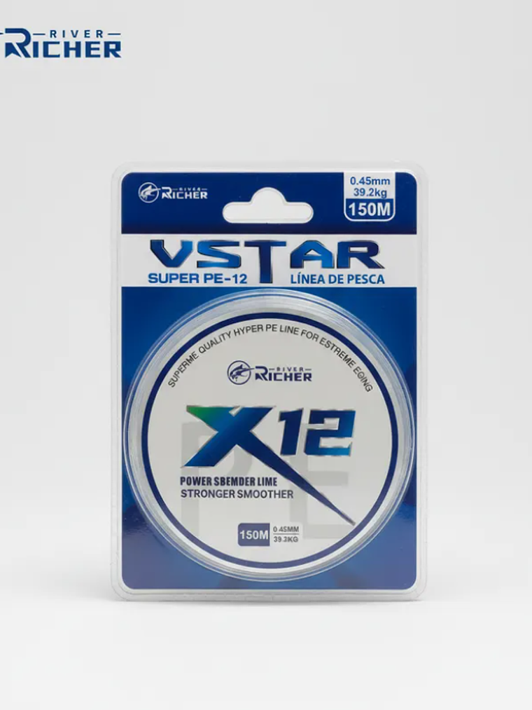 Línea De Pesca Trenzada X12 150m 0.45mm 2