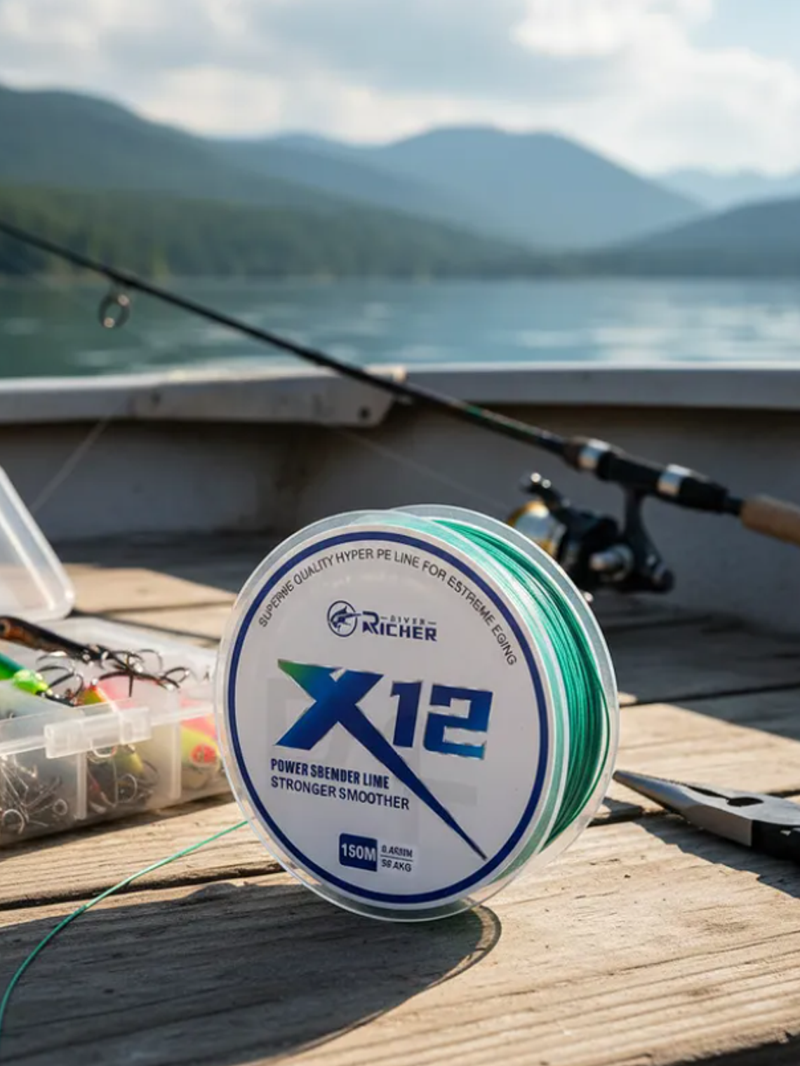 Línea De Pesca Trenzada X12 150m 0.45mm 1