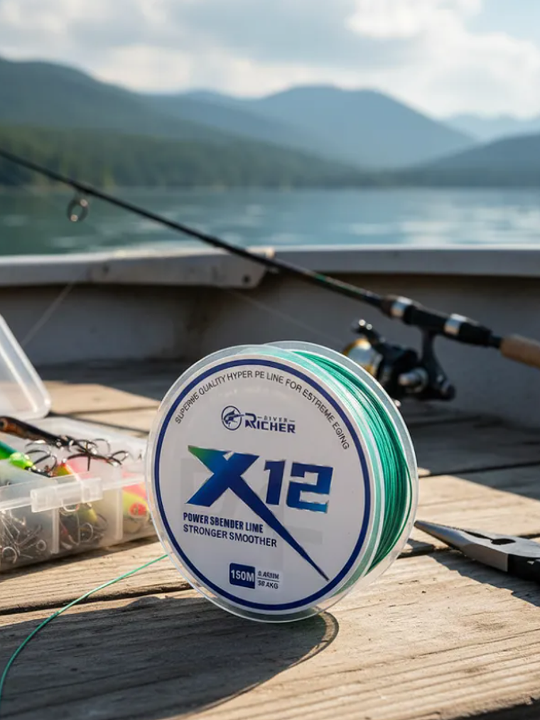 Línea De Pesca Trenzada X12 150m 0.45mm 1