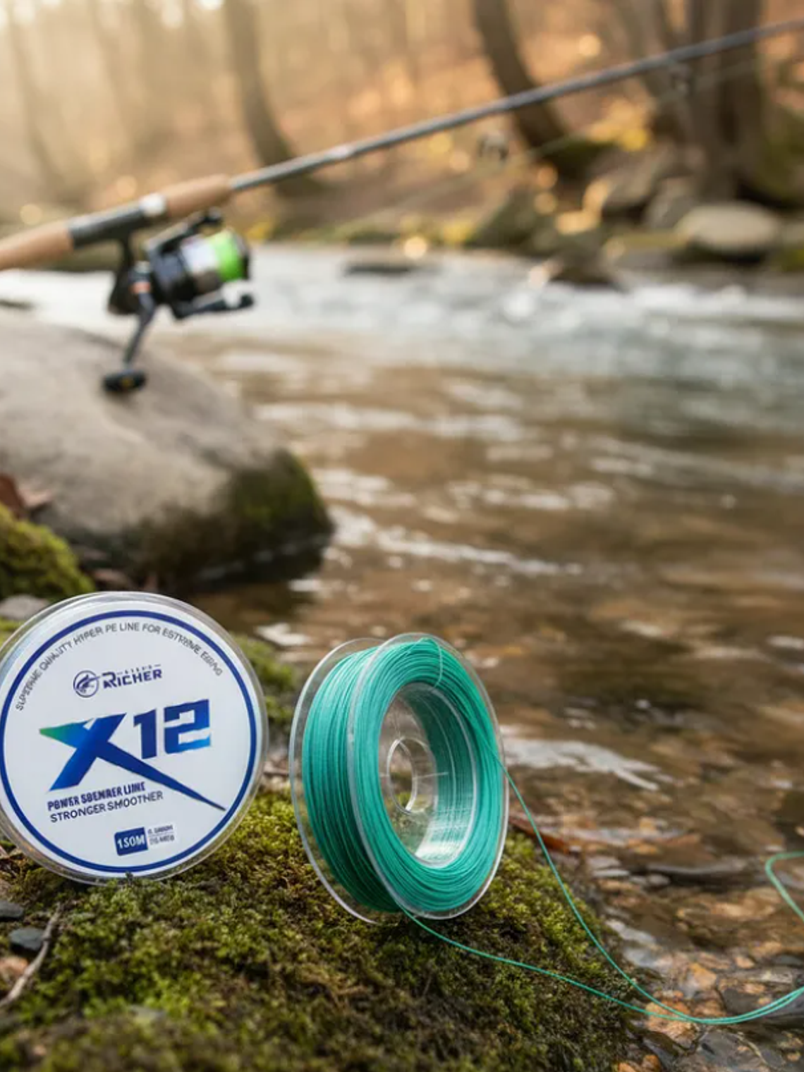 Línea De Pesca Trenzada X12 12 Hebras 150m 0.40mm 33kg 1