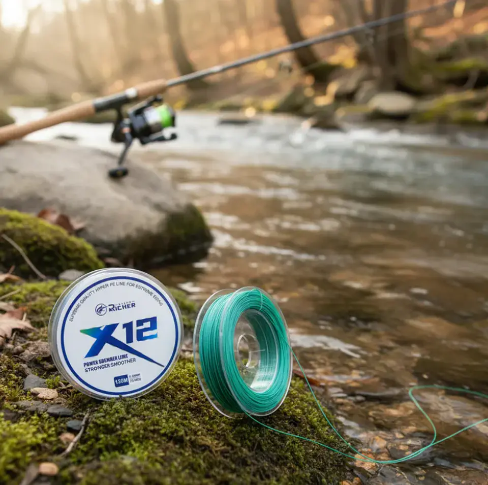 Línea De Pesca Trenzada X12 12 Hebras 150m 0.40mm 33kg 1