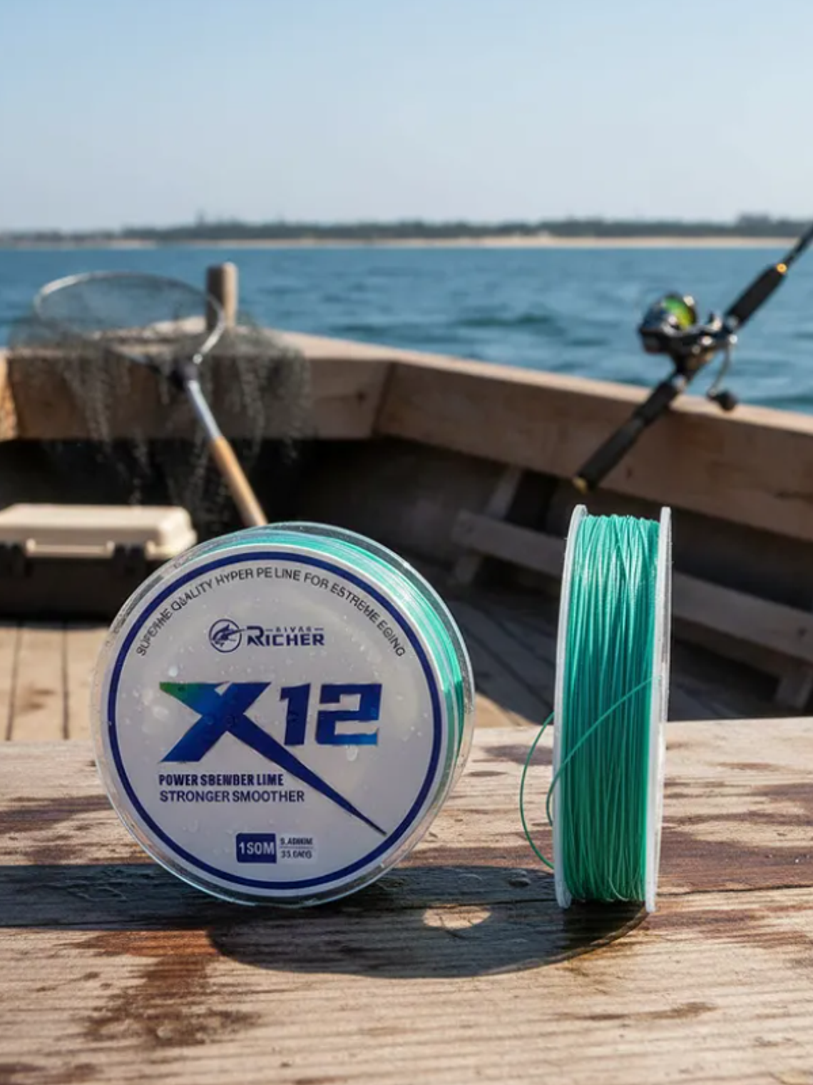 Línea De Pesca Trenzada X12 12 Hebras 150m 0.40mm 33kg 4