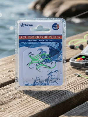 Set De Anzuelos Luminosos Fluorescentes Para Pesca 11mm