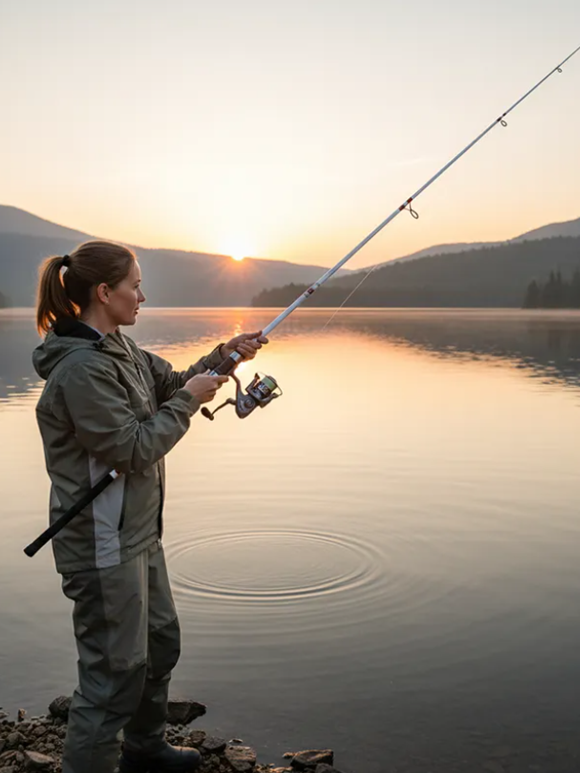 Caña De Pescar Spinning 1.8 Metros Blanca Pesca Deportiva 3