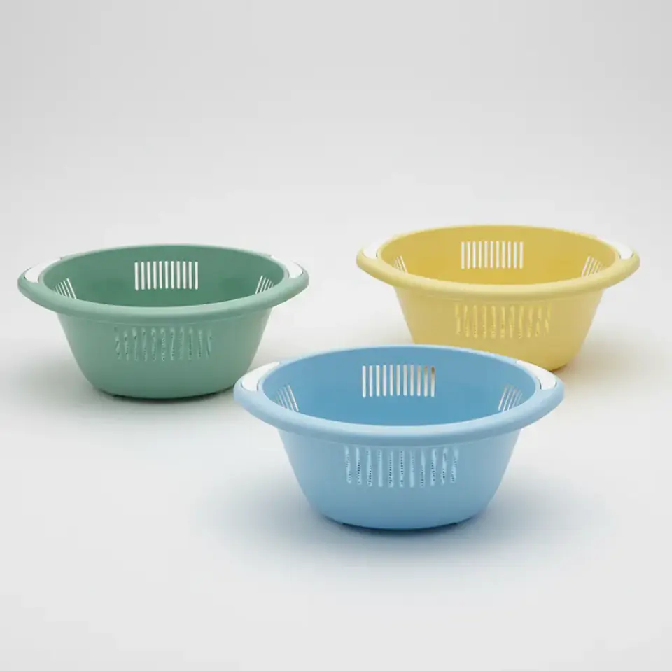 Colador Escurridor De Plástico Bowl Para Frutas Y Verduras 2