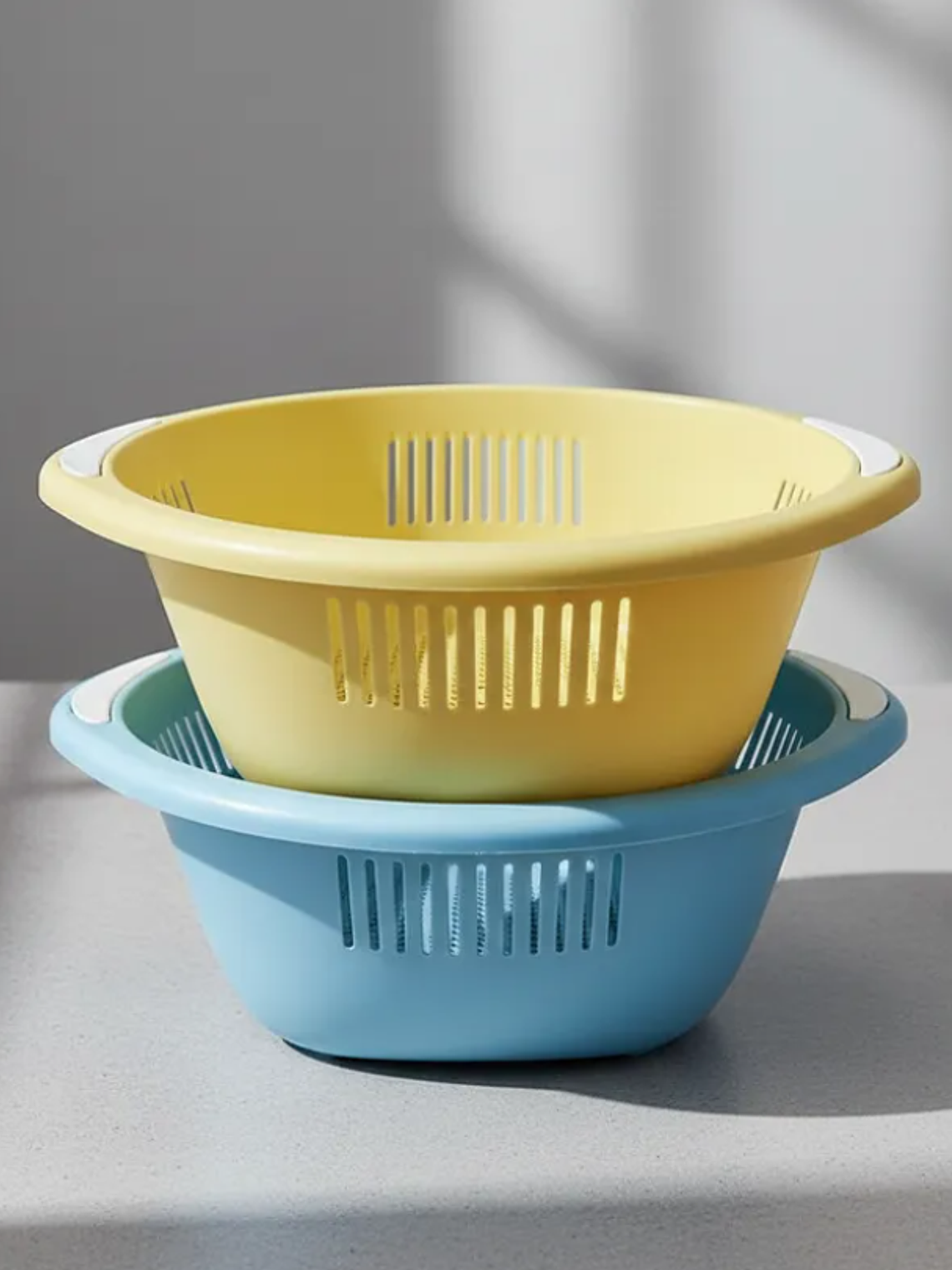 Colador Escurridor De Plástico Bowl Para Frutas Y Verduras 3