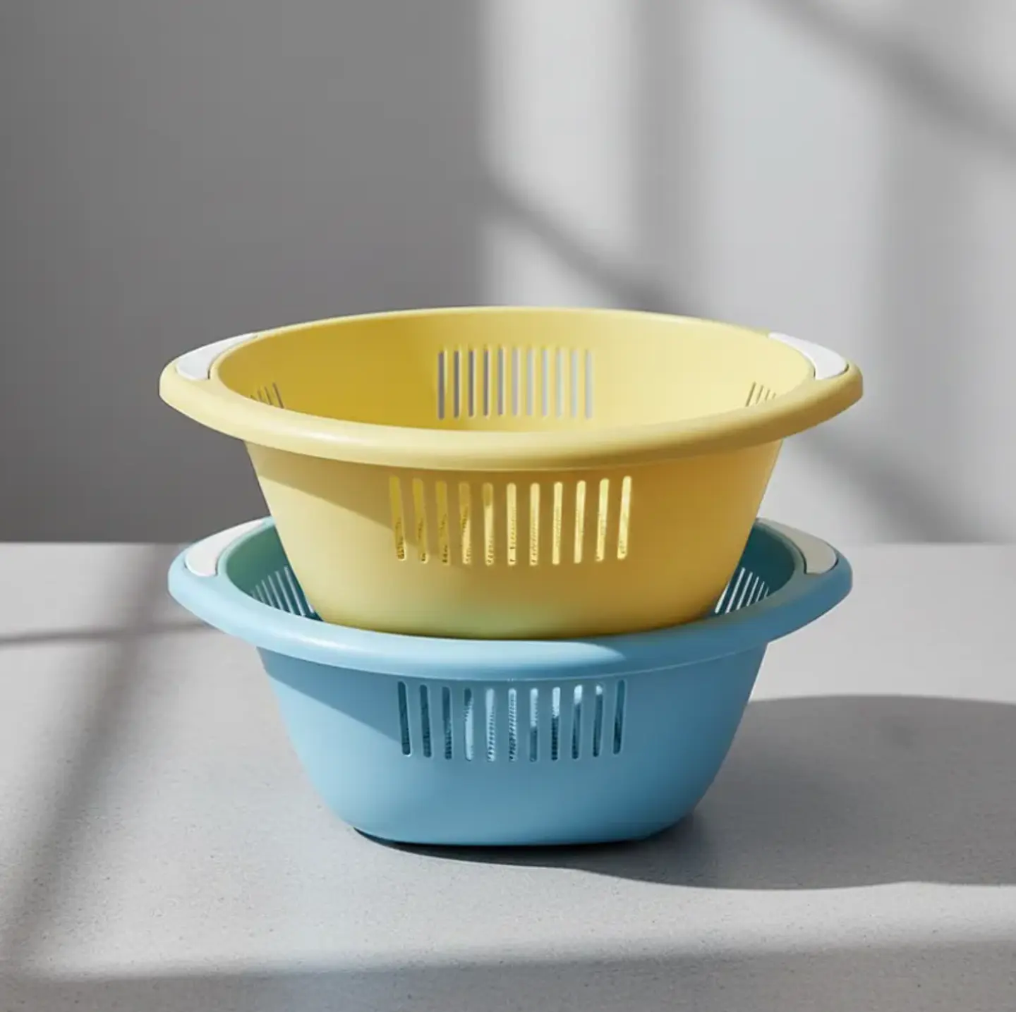 Colador Escurridor De Plástico Bowl Para Frutas Y Verduras 3