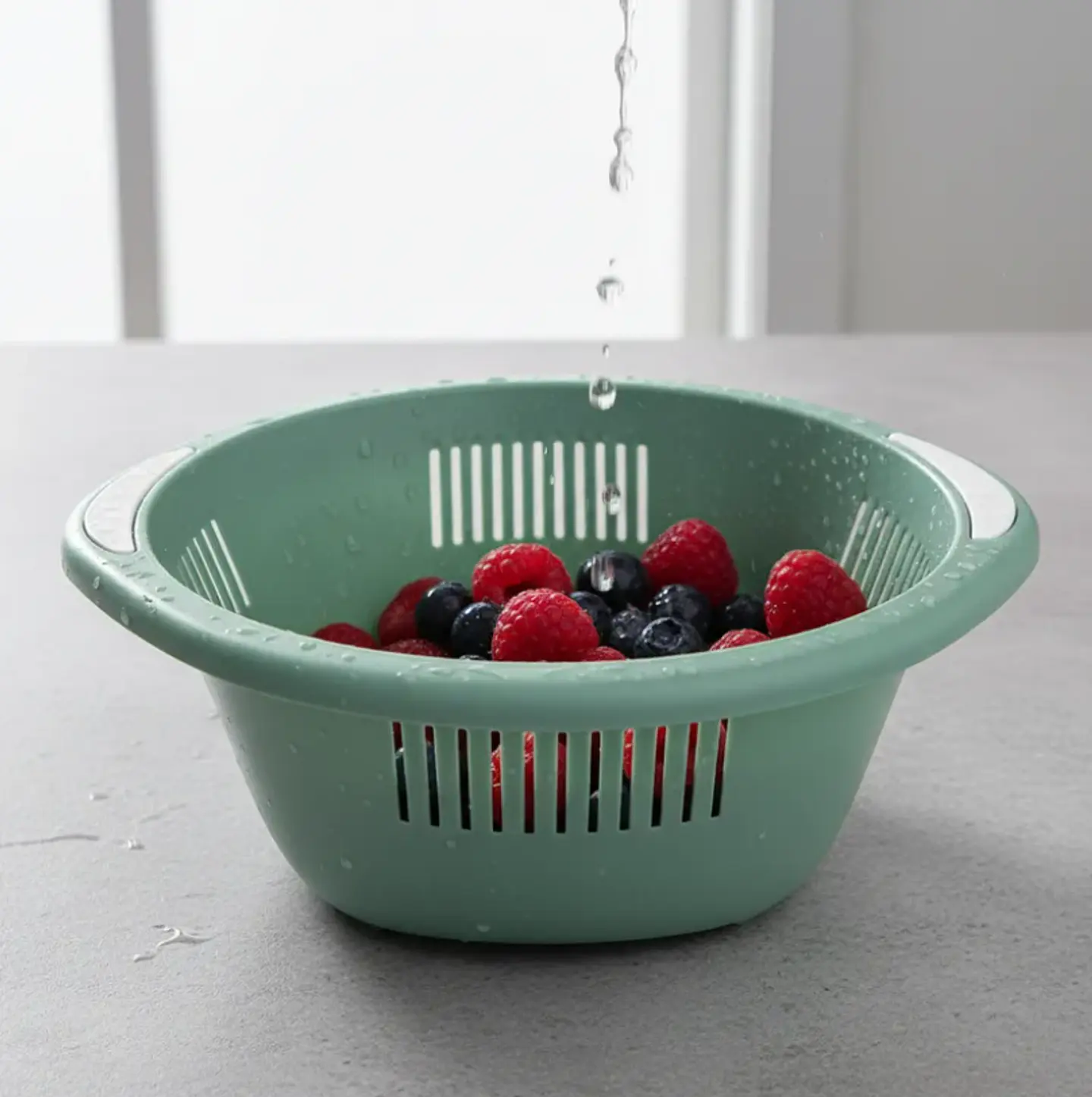 Colador Escurridor De Plástico Bowl Para Frutas Y Verduras 4