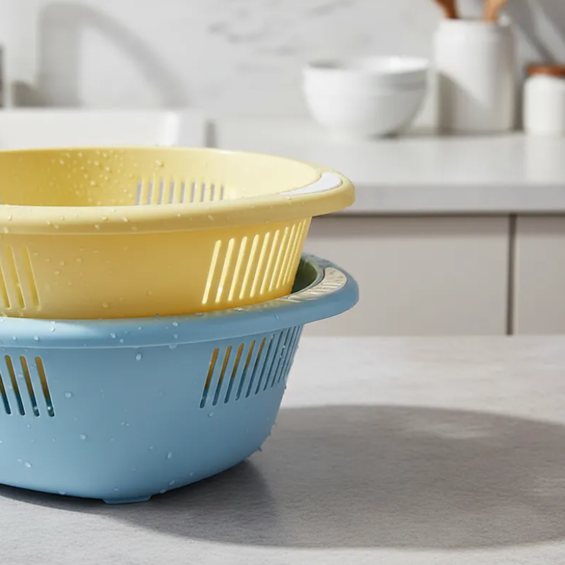 Colador Escurridor De Plástico Bowl Para Frutas Y Verduras 6
