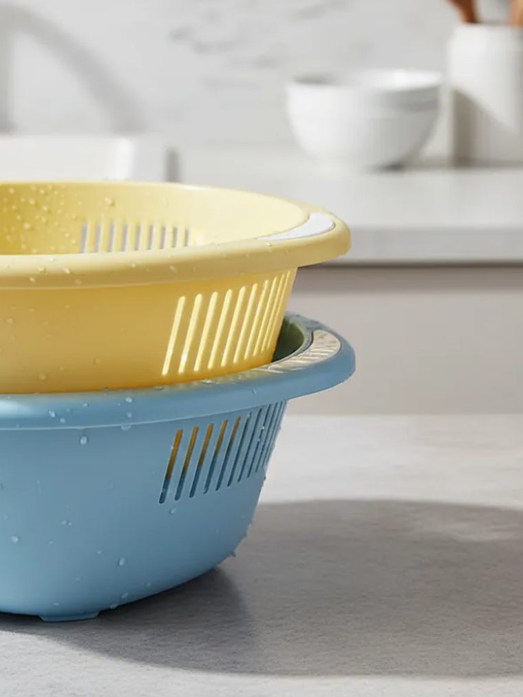 Colador Escurridor De Plástico Bowl Para Frutas Y Verduras 6