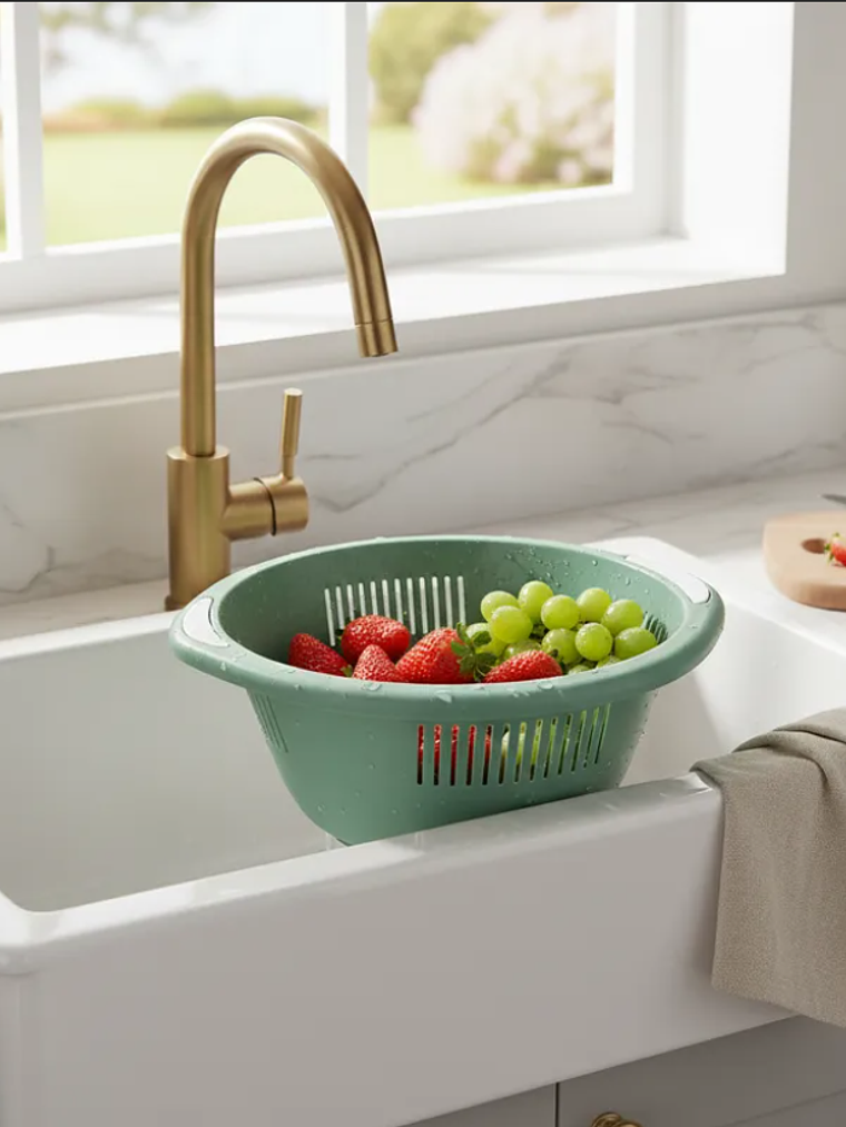 Colador Escurridor De Plástico Grande Para Cocina 35cm 5