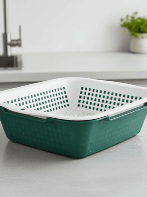 Canasto Colador Escurridor De Frutas Y Verduras Plástico 35cm