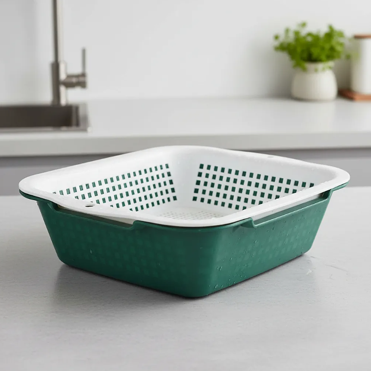 Canasto Colador Escurridor De Frutas Y Verduras Plástico 35cm 1