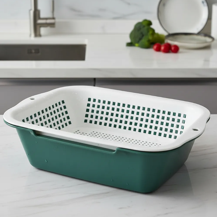 Canasto Colador Escurridor De Frutas Y Verduras Plástico 35cm 3