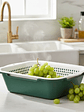 Canasto Colador Escurridor De Frutas Y Verduras Plástico 35cm - Miniatura 4